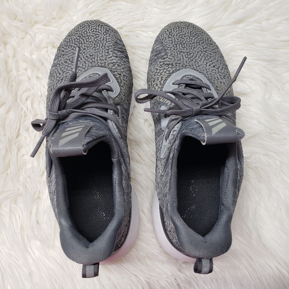 Adidas Alphabounce Reflective HPC AMS Sneakers Shoes Grey White Gym Active - Picture 3 of 13